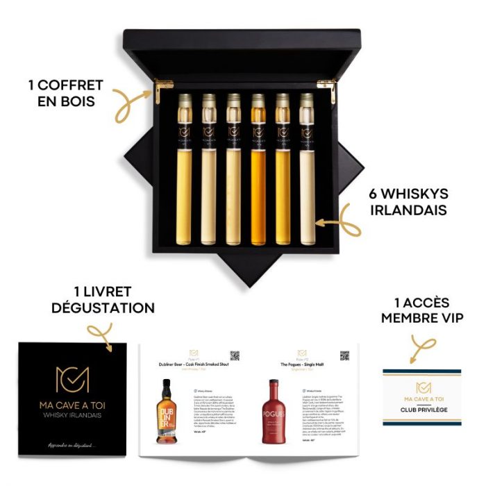 caracteristique coffret whisky irlandais