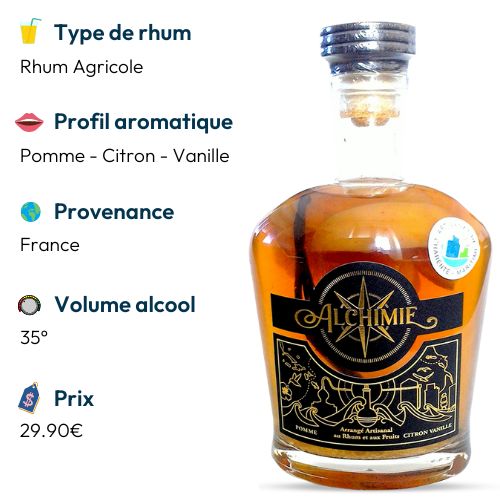 meilleur rhum arrange alchimie pomme citron